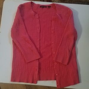 Jeanne pierre pink sweater cardigan
